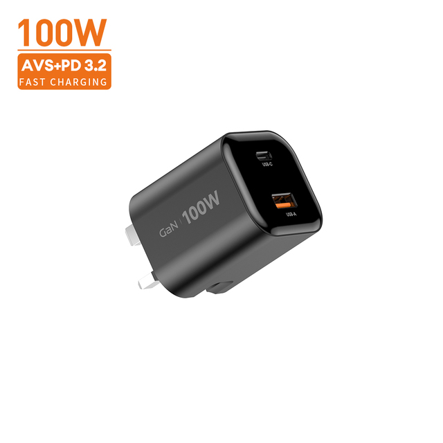 New Products USB C PD3.2 AVS 1C1A Small Size Gan Charger 100W 65W Fast Charging Wall Adapter for iPhone Samsung Mobile Phones