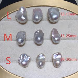 SHDIYAYUN 13-25mm Witte Barokke Vormige Losse Zoetwaterparels Sieraden Grote Barokke Parel - Product Image 5