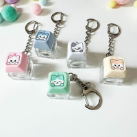 Custom Heat Transfer Pbt Keycap Custom Design Keycap Fidget Keychain Keyboard Click Fidget Cute Keychain Keycaps
