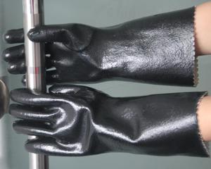 NMSHIELD 13 pulgadas 33cm guante de neopreno con revestimiento completo negro 20 Mil guantes resistentes a productos químicos guantes de trabajador - Product Image 4