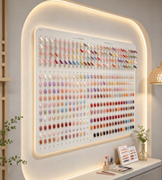 Vitrine de présentation en verre étanche et écologique avec cadre métallique, présentoir à poussière pour produits de beauté, présentoir à ongles, vitrine de boutique