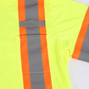 T-shirt de travail réfléchissant et respirant en tissu nid d'abeille pour la sécurité estivale, idéal pour les secteurs de la circulation, de la construction et de la publicité - Product Image 3