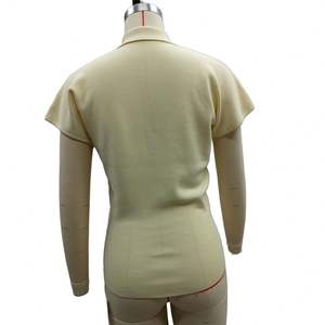 2026 Custom Solid Color Spring Knitted Women's <strong>Polo</strong> Turn Down <strong>Neck</strong> Short Sweater Blank <strong>Sleeveless</strong> <strong>Jumper</strong> - Product Image 3