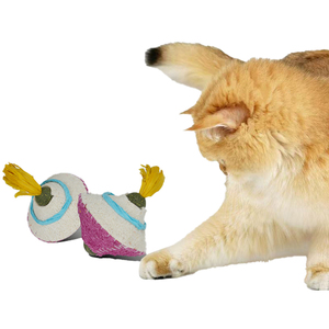 Gyroscope Shape Cartoon Modern Loofah Catnip Filled <b>Interactive</b> Biting & Teeth Cleaning Chew <b>Toy</b> for <b>Cats</b> - Product Image 1