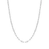 Collier ras du cou en argent sterling 925 plaqué or blanc pour femme, tendance, cadeau à la mode, best-seller TikTok