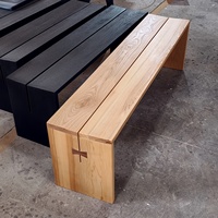 Chaise et banc de salle à manger modernes en bois de frêne massif pour table à manger, pied de lit et salon de thé