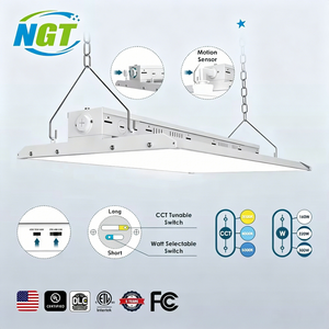 Baylight Usa In Stock 80W-400W 3CCT&3WATT IP65 Motion Sensor 2ft/4ft Linear High Bay for Workshop Panel garage Warehouse Shop - Product Image 1
