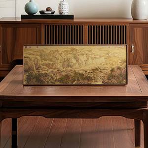 เครื่องประดับภูเขาสีทองแสงอาทิตย์ ของตกแต่งโต๊ะทำงาน งานฝีมือสไตล์จีนใหม่ ของตกแต่งห้องนั่งเล่น ห้องชงชา ห้องทำงาน ของขวัญขึ้นบ้านใหม่ - Product Image 2