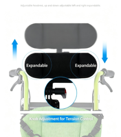 Silla de Ruedas Manual Plegable de Aluminio para Niños, Carrito de Empuje Manual Ligero y Compacto para Rehabilitación y Salidas de Niños
