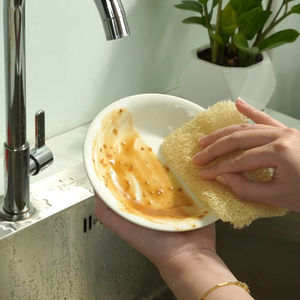 ฟองน้ำใยบวบออร์แกนิกธรรมชาติแผ่นใยขัดผิวนุ่มสำหรับใช้ในบ้านเป็นมิตรกับสิ่งแวดล้อม - Product Image 5