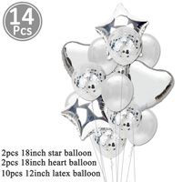 Ensemble de 14 Ballons confettis, Bouquet de Ballons hélium en Latex, or Rose, Globos pour mariage, Baby Shower, fête d'anniversaire