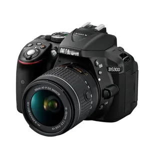 Uesd, câmera digital nikon d5300 dslr 24 megapixels aps-c frame slr, câmera digital com lentes 18-55