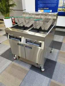 <span class=keywords><strong>Friteuse</strong></span> professionnelle à <span class=keywords><strong>double</strong></span> cuve grande capacité avec 4 paniers et système de filtration d'huile automatique pour cuisine de restaurant rapide - Product Image 6