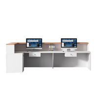 Nouveau design comptoir en bois table de réception mobilier de bureau réception moderne