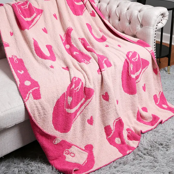 Cowboy Hats and Boots Patterned Throw Blanket Home Collection King Comforter Cover Set Reversible Cowgirl Blanket