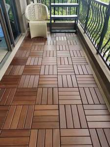 กระเบื้องพื้นระเบียงคอมโพสิต WPC แบบร่วมอัดรีด ขนาด 300x300 มม. กระเบื้อง WPC แบบประกอบเอง กระเบื้องพื้นระเบียงแบบประกบ สำหรับ SHENGCHENG - Product Image 5