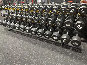 Sản Xuất Tạ Miễn Phí Trọng Lượng Vòng Cao Su Quả Tạ Với Chữ Trắng - Product Image 4