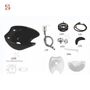Pièces de fauteuil de lavage de cheveux : Bac en céramique pour lavage de cheveux, Évier de coiffure - Product Image 4