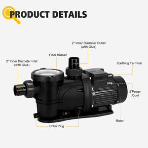 Bomba Para piscinas bơm tuần hoàn bể bơi và Lọc Cát BƠM BỂ BƠI tự mồi với giỏ lọc - Product Image 2