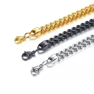 สร้อยข้อมือและสร้อยคอแฟรงโก้ลิงค์สแตนเลสชุบทอง 18K ขายส่ง - ขนาด 3 มม. - 6 มม. เครื่องประดับแฟชั่นสำหรับผู้ชาย - Product Image 2