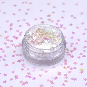 Best selling Christmas holographic star moon sequins mixed glitter for confetti, nail polish