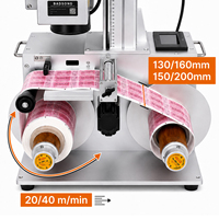 Machine de marquage laser à fibre 20W 30W 50W 100W avec enrouleur d'étiquettes pour marquage automatique de la date d'expiration, du numéro de lot et du code-barres