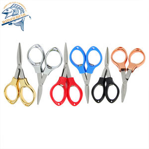 素晴らしい2025クリスマスファクトリーアウトレットポケットフィッシングブレードはさみ折りたたみメガネ型はさみ釣りツール - Product Image 3