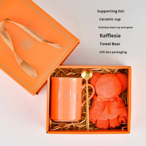 Juego <span class=keywords><strong>de</strong></span> Tazas <span class=keywords><strong>de</strong></span> <span class=keywords><strong>Café</strong></span> <span class=keywords><strong>de</strong></span> Cerámica con Tapa, Personalizado con Logotipo, para Regalo <span class=keywords><strong>de</strong></span> Boda, San Valentín, con Taza, Toalla, <span class=keywords><strong>Oso</strong></span> y Cuchara - Product Image 5