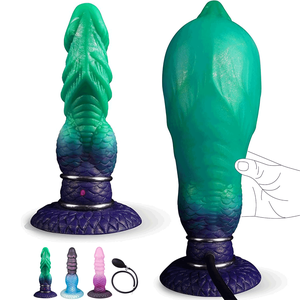 Siliconen dildo opblaasbaar fantasie verstelbare dikte enorme paardendildo's buttplug dik anaal met zuignap speelgoed voor volwassenen - Product Image 1
