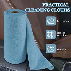 Rouleaux de serviettes absorbantes à séchage rapide avec logo personnalisé, pratiques à déchirer, pour la cuisine, lavables, en microfibre, en rouleau - Product Image 3