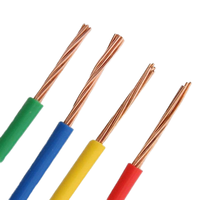 Cable Eléctrico HAOHUI BV de Cobre Sólido de 1.5mm, 2.5mm, 4mm, Unipolar, Aislamiento de PVC H07V-U THHN, 450-750V