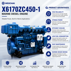 Motore Diesel Marino Weichai Serie 6170 X6170ZC450-1 1000RPM 6 Cilindri Affidabile Raffreddato ad Acqua per Imbarcazioni Antincendio - Product Image 3