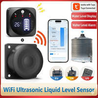 Wale WL-871WT Tuya Smartlife App Layar LCD IP66 Tampilan Suhu dan Waktu Pencatat Level Air Sensor Level Tangki Bahan Bakar Ultrasonik