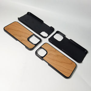Étui de téléphone en bois de haute qualité, matériau écologique, coque en PC avec plaque arrière en bois pour la série iPhone - Product Image 3