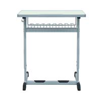 Bureau d'étudiant simple à pied en T, mobilier scolaire moderne en MDF pour étudiant