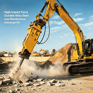 Brise-<span class=keywords><strong>roche</strong></span> hydraulique universel avec roulement |   Compatible avec les excavatrices Komatsu, garantie 1 an, livraison rapide - Product Image 1