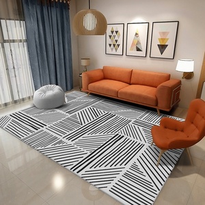 Alfombra de terciopelo de cristal lavable a máquina, alfombra Dywan para sala de estar, salida de fábrica, forma especial, evita deslizarse, alfombra rugosa - Product Image 1