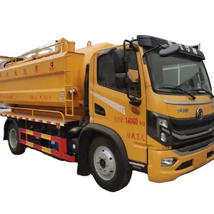Pabrik Cina penjualan paling laris truk vakum limbah 4X2 8cbm 6cbm 1200 kapasitas galons transmisi Manual Diesel baru digunakan harga rendah
