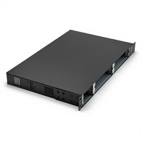 Boîtier de routeur 1U sur rack de précision personnalisé pour équipement de communication réseau, noir thermolaqué avec découpes, OEM