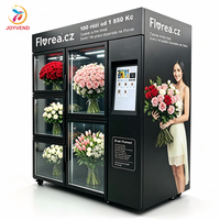 Distributeur automatique de fleurs réfrigéré intelligent JOYVEND, écran tactile 21,5 pouces, capacité de 5 bouquets, service 24h/24 et 7j/7 pour les petites entreprises