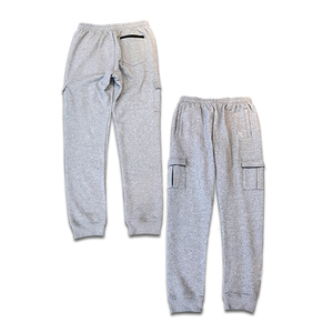 Conjunto de chándal con capucha Algodón de alta calidad Diseño libre Cremallera gris Conjunto de chaqueta y pantalones con capucha - Product Image 3
