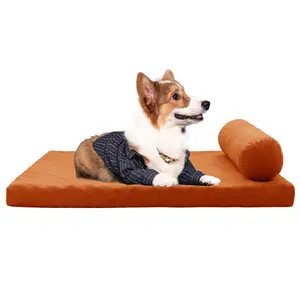 Espuma Ortopédica Pet Colchão Macio Quente Anti Slip Máquina Lavável Cat Dog Pet Bed Com Travesseiro