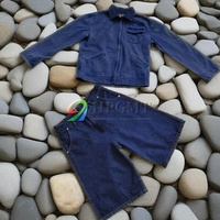 Broderie hommes Denim Jean fermeture éclair veste ensemble pour hommes veste Shorts Streetwear coton survêtement Jeans Denim veste Shorts