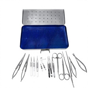 Kit d'instruments de blepharoplastie manuels certifiés CE, rétracteurs de paupières en acier inoxydable, micro-instruments ophtalmiques de haute qualité, garantie 1 an - Product Image 1