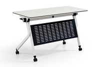 Table de formation commerciale pliable et moderne, pivotante, avec roulettes, pour bureau, longue, mobile, pour réunions, assemblable librement