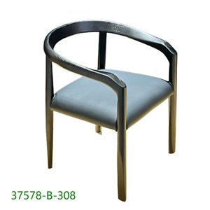 Chaise en cuir de luxe en bois massif-Chaise de restaurant moderne 37578-B-308 - Product Image 1