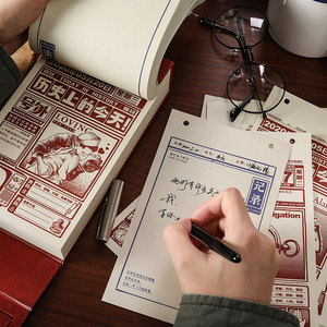 Vintage Tùy Chỉnh In Ấn Gấp Giấy Miễn Phí Bàn Trung Quốc Phong Cách <span class=keywords><strong>Retro</strong></span> Quà Tặng Lịch Bảng Top Lịch Với Đôi Ghim - Product Image 3