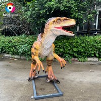 Modèle de dinosaure Velociraptor réaliste, animatronique, taille réelle, pour exposition en parc à thème ou musée