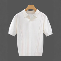 LVLAEA Vente en Gros Polo d'Été pour Homme en Tricot Fin Soie Glacée Nouvelle Collection Jeunesse Luxe 2025 Manches Courtes Col à Revers pour Homme