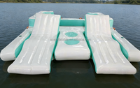 Offre Spéciale grande piscine pour 6 personnes, bains de détente, lac d'eau, île flottante gonflable